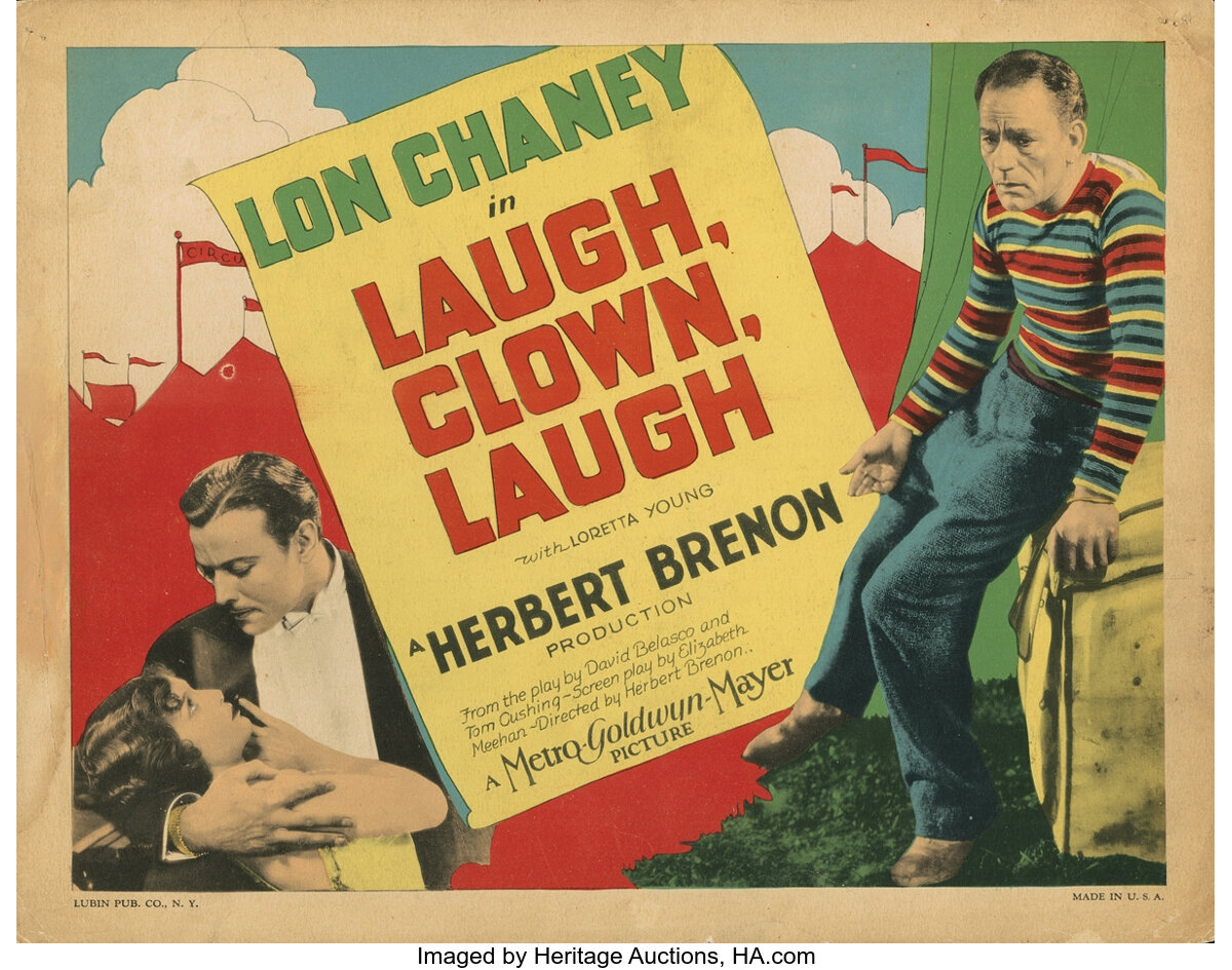 Lon Chaney title-lobby card for Laugh Clown Laugh. . ... Movie | Lot ...