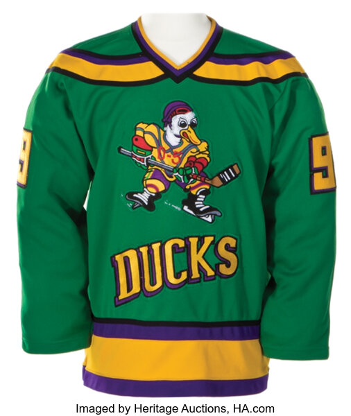 Mighty Ducks Cast Autographed (Green #92) Custom Hockey Jersey w