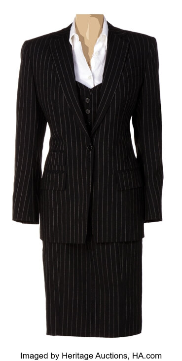 Rene Russo Catherine Browning Pinstripe Suit From The Thomas Crown Lot 2499 Heritage Auctions