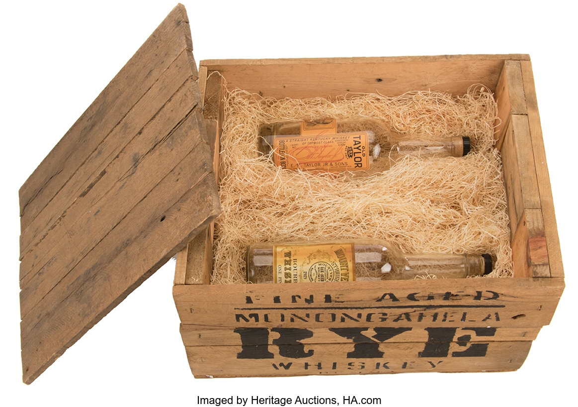 Wooden Advertising Whiskey Crate