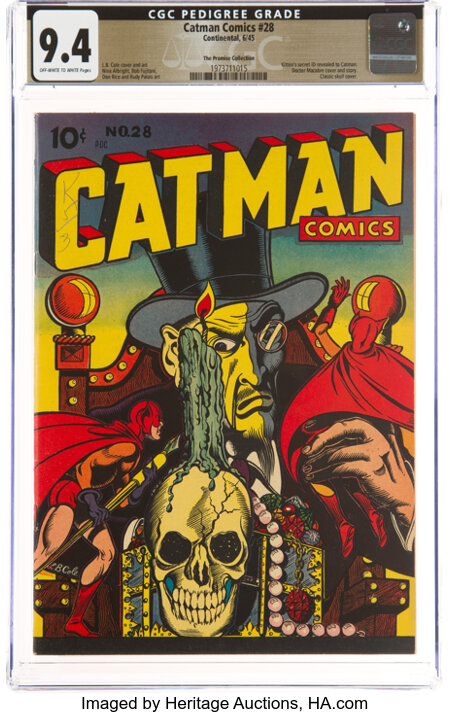 CATMAN COMICS #14 CGC 3.5 CR/OW PAGES