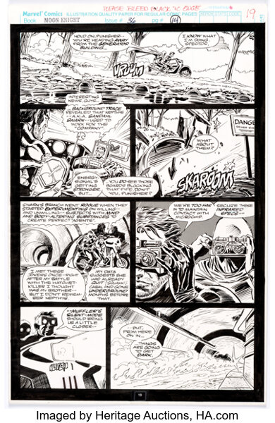 Original Comic Art:Story Page, Ron Garney and Tom Palmer Marc Spector: Moon Knight #36 Story Page 14 Original Art (Marvel, ...