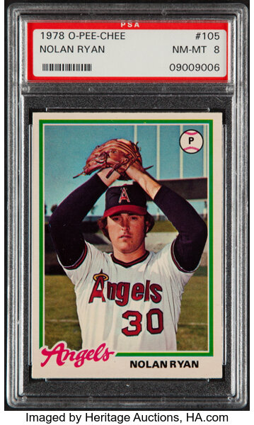 1970 Nolan Ryan Topps Baseball Card PSA 8