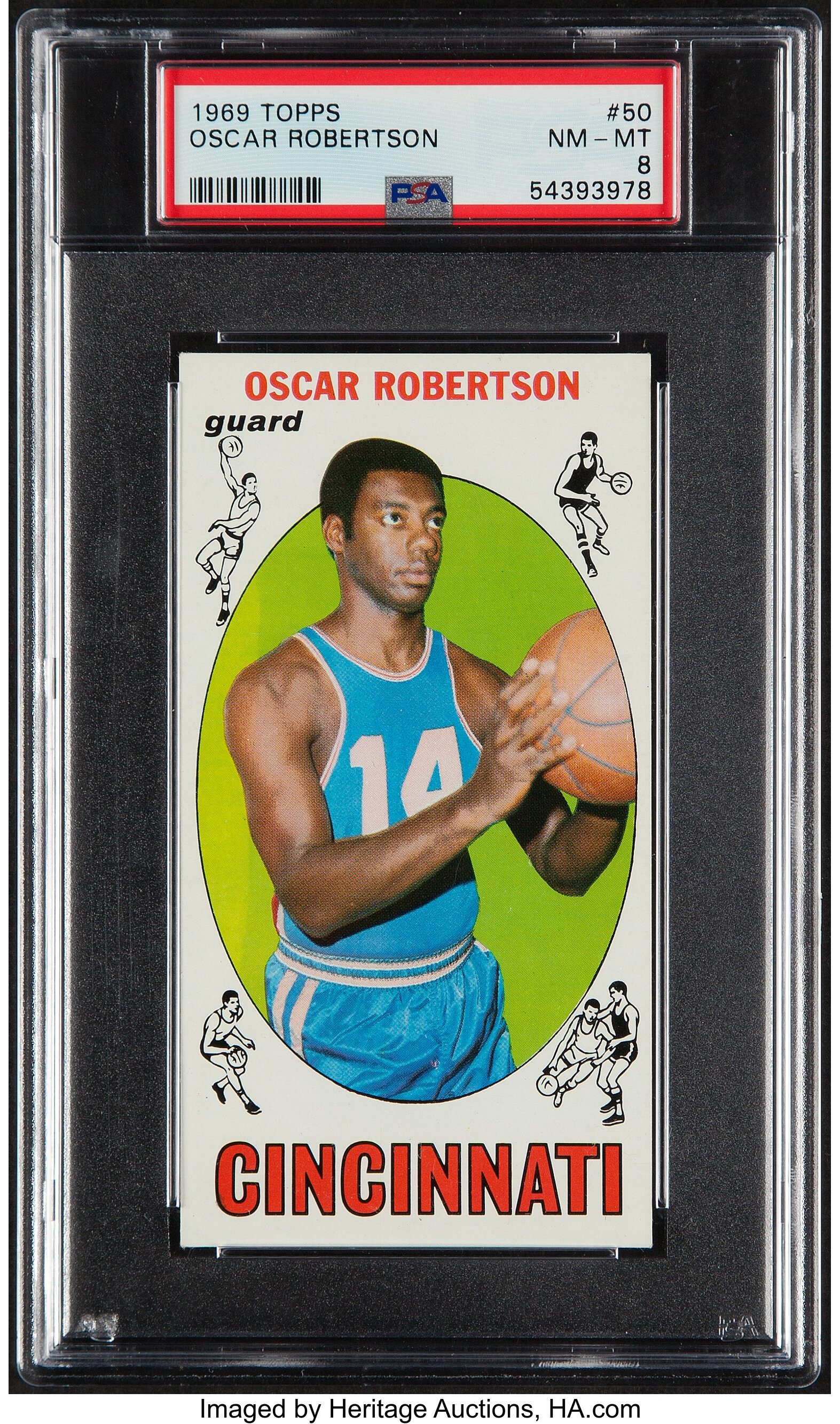 1969 Topps Oscar Robertson #50 PSA NM-MT 8.... Basketball Cards | Lot  #59219 | Heritage Auctions