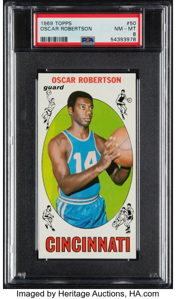 OSCAR ROBERTSON Signed 1961 Fleer Basketball ROOKIE Card #36 PSA Auto