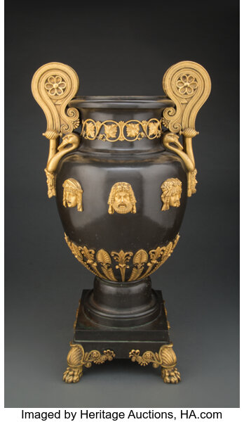 Furniture, A Gilt Bronze-Mounted Patinated Copper Two-Handled Vase by Alexis
Decaix, Designed by Thomas Hope for his Duchess Street Mans...