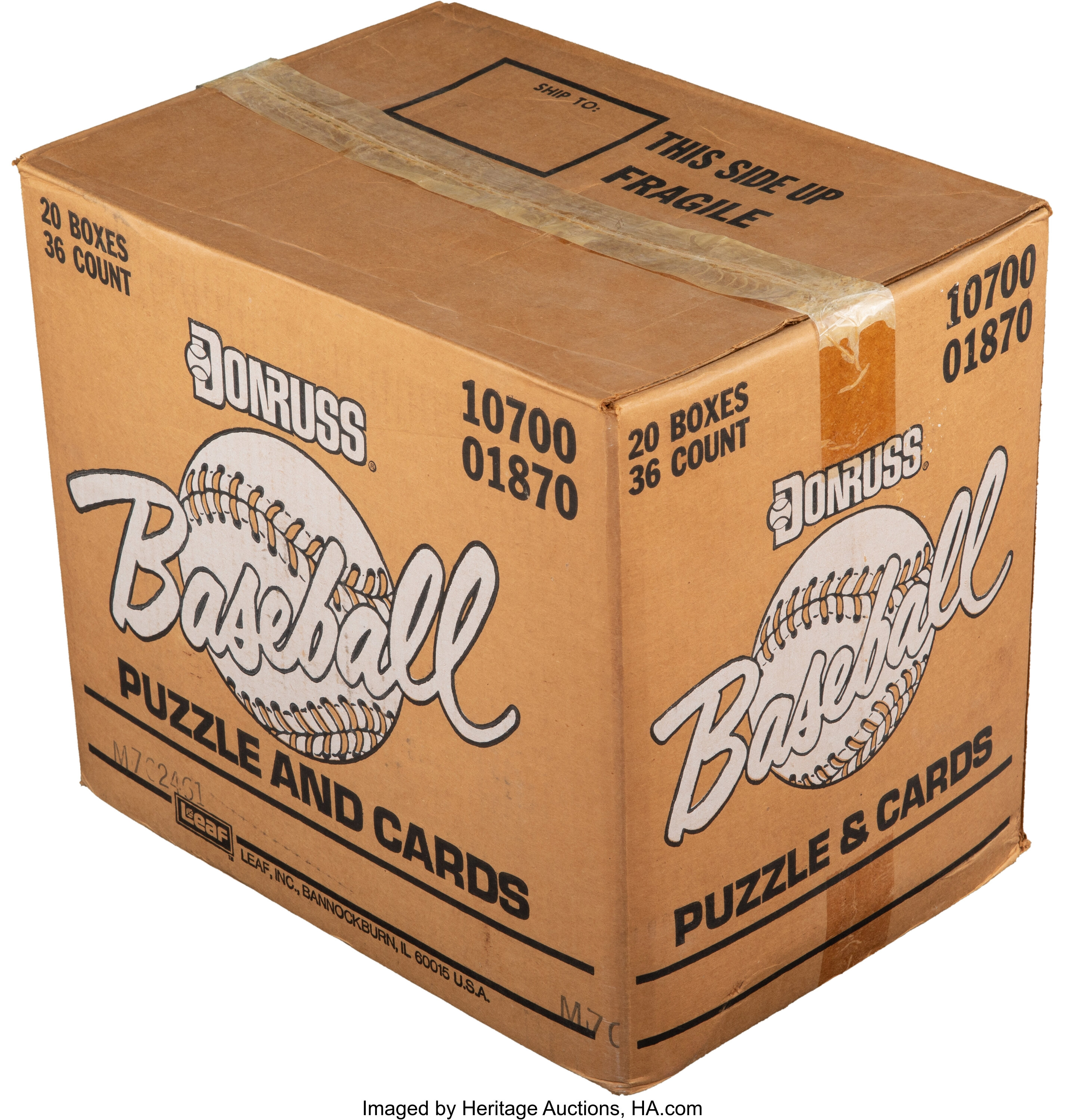 1987 Donruss Baseball 20-Box Wax Case - Bonds, Jackson & Maddux | Lot  #58193 | Heritage Auctions