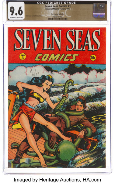 Golden Age (1938-1955):Adventure, Seven Seas Comics #3 The Promise Collection Pedigree (Universal Phoenix Feature, 1947) CGC NM+ 9.6 Off-white to white pages....
