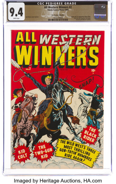 Golden Age (1938-1955):Western, All Western Winners #2 The Promise Collection Pedigree (Marvel, 1948) CGC NM 9.4 White pages....