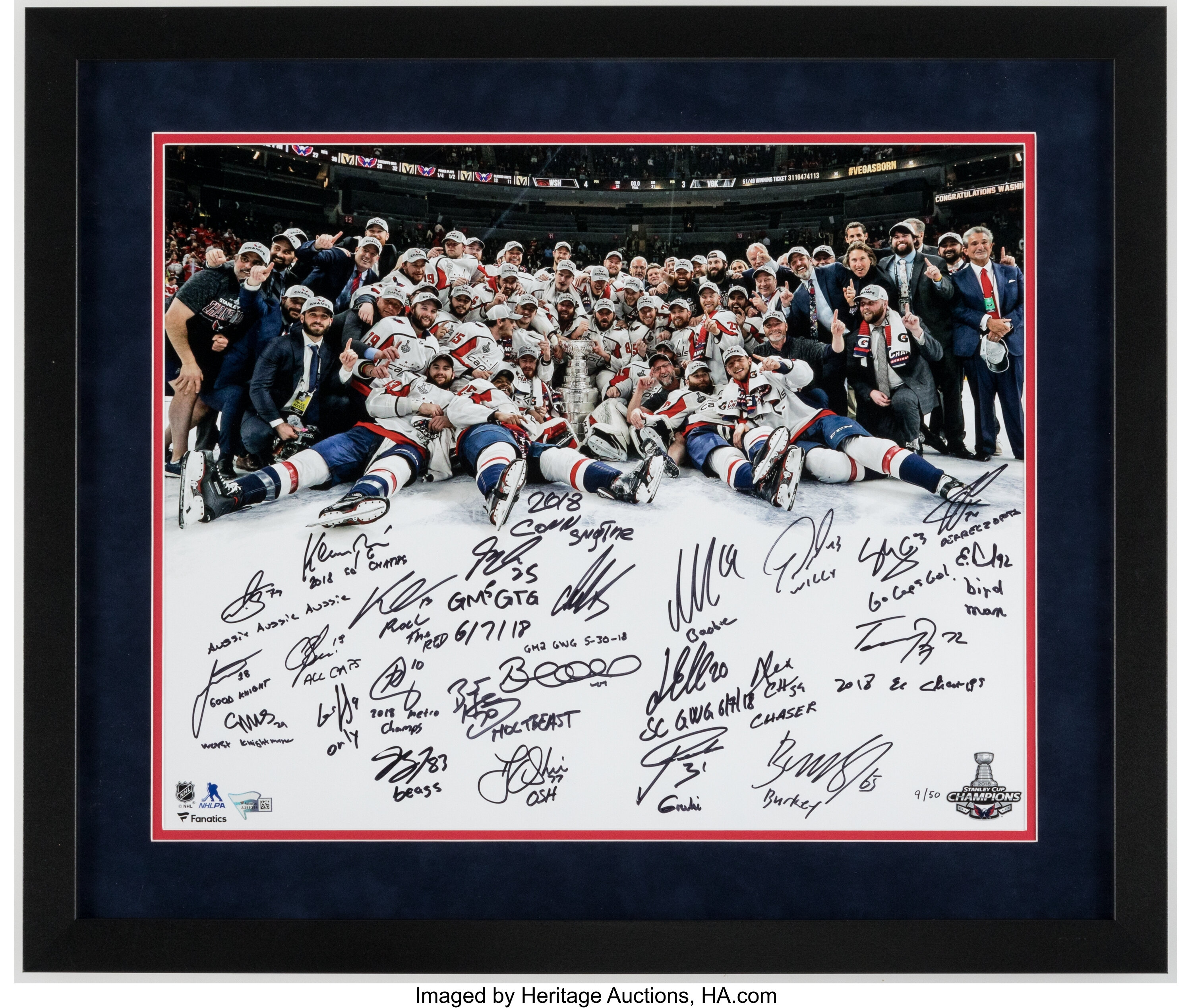 T.J. Oshie Washington Capitals Autographed 2018 Stanley Cup