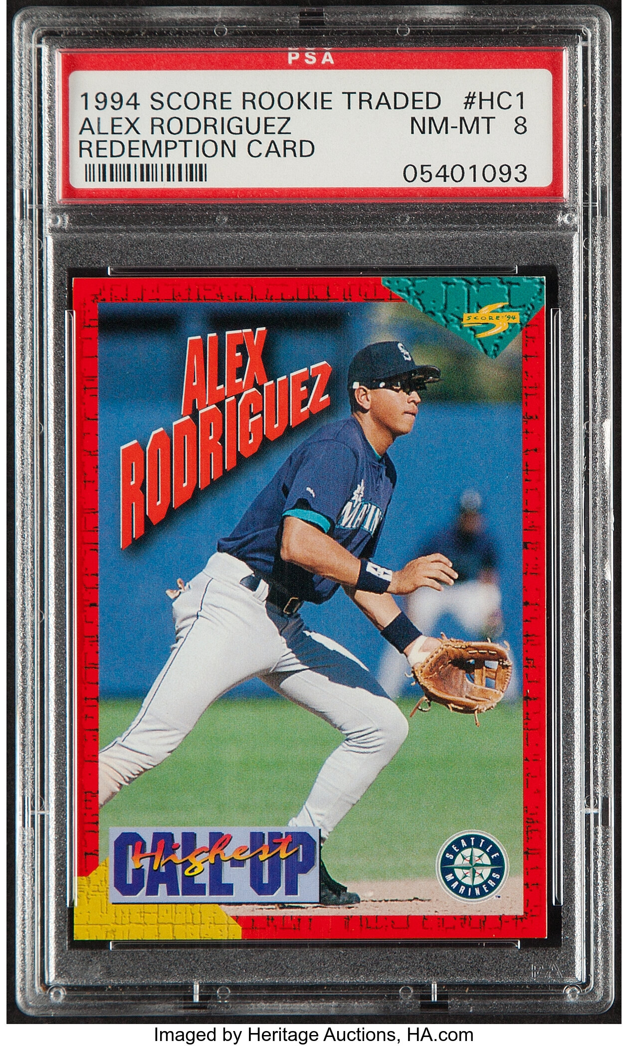1994 Score Highest Call-Up Alex Rodriguez (Redemption Card) #HC1 | Lot  #43198 | Heritage Auctions