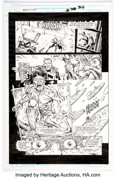 Original Comic Art:Story Page, Ron Garney and Tom Palmer Nightstalker #6 Story Page 19 Original Art (Marvel, 1993)....