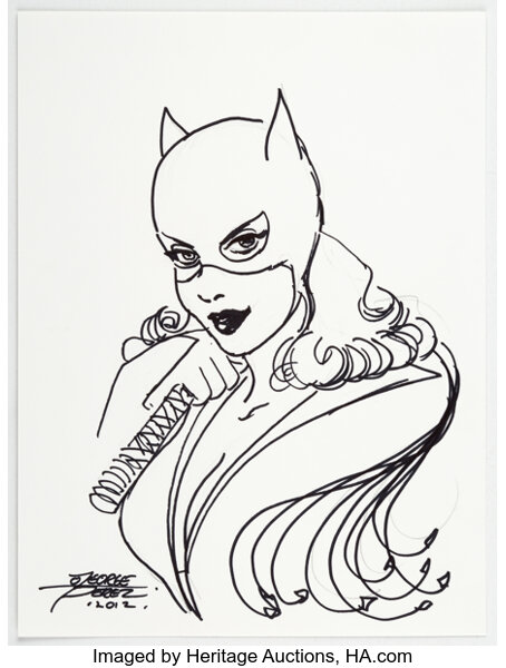 Original Comic Art:Illustrations, George Perez -Catwoman Illustration Original Art (2012)....