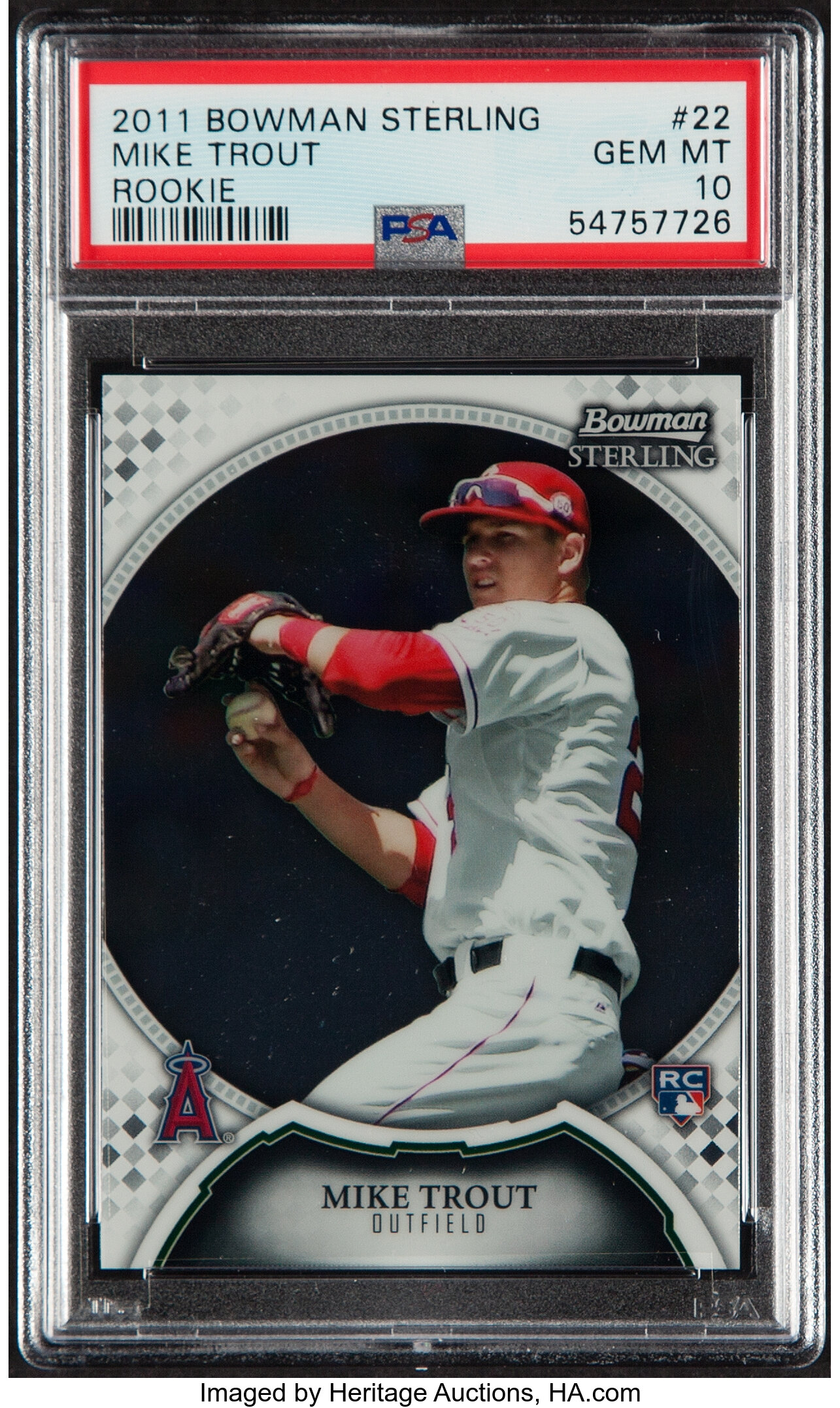 Mike Trout 2011 Bowman Draft Series Near Mint Rookie Card #101