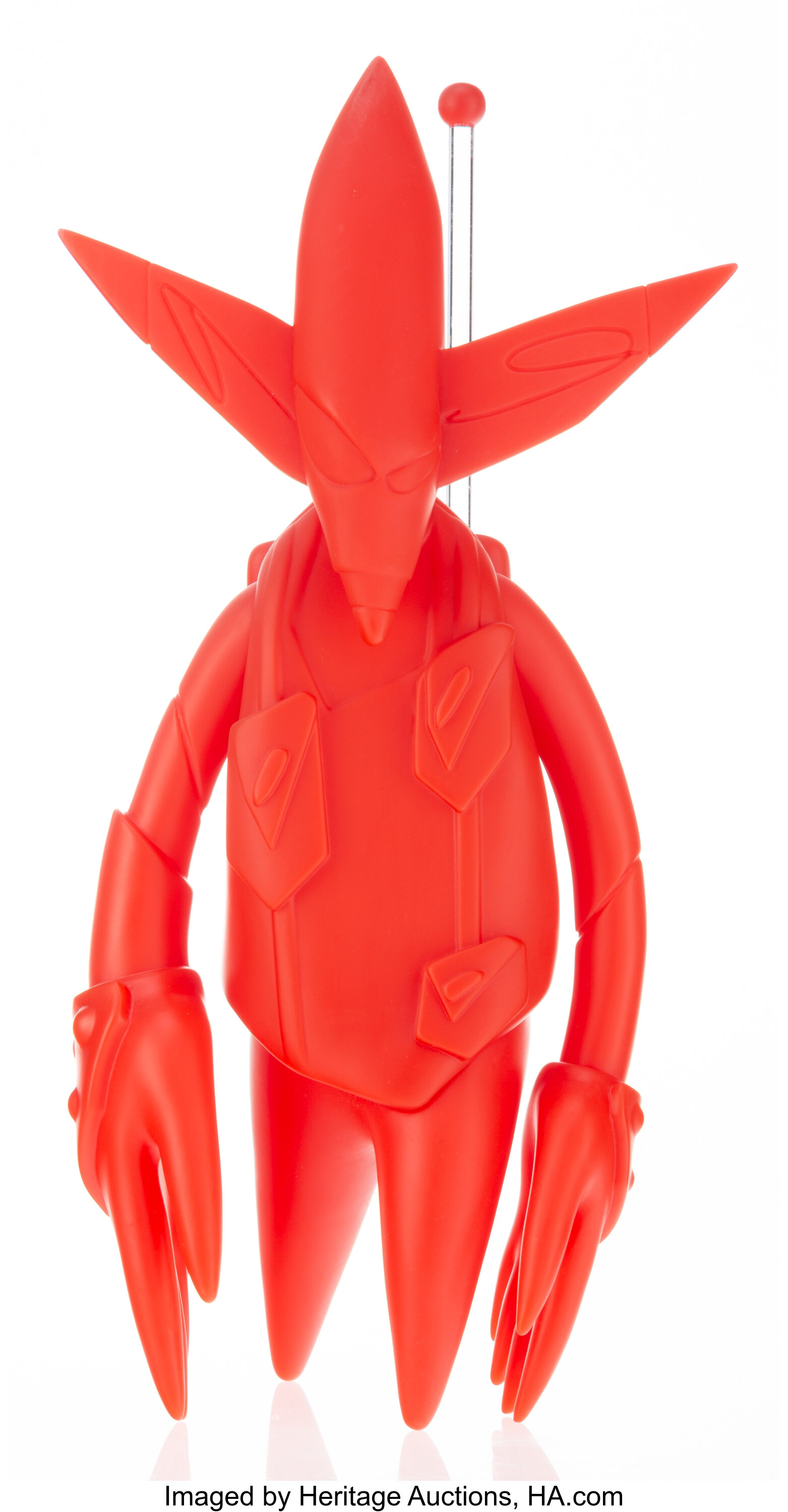 Futura (b. 1955). FL-001 Red Pointman, 2019. Cast vinyl. 12 x 5 x