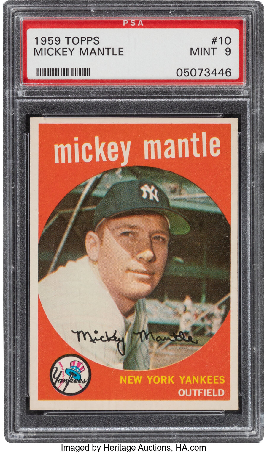 1959 Topps Mickey Mantle #10 PSA Mint 9 - Only One Higher