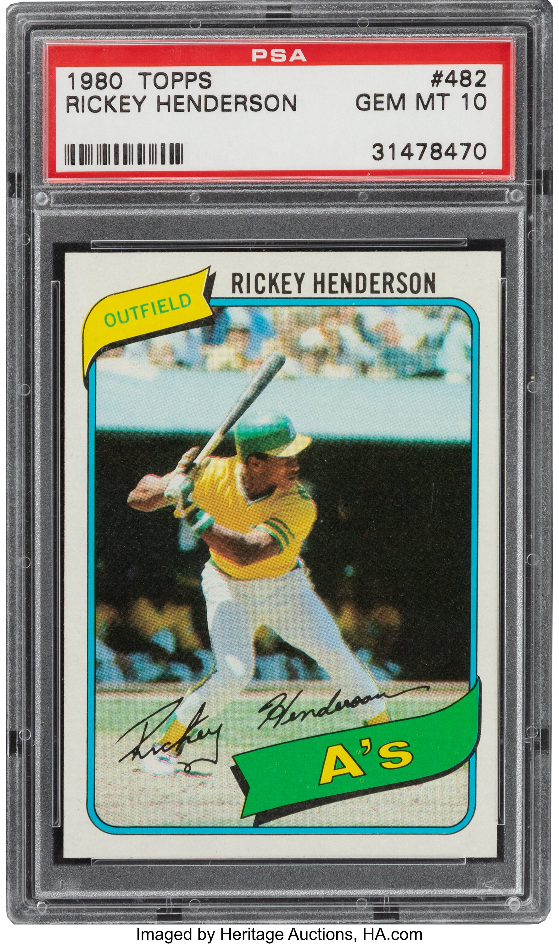 1984 Topps Rickey Henderson #230 PSA 10 P1331