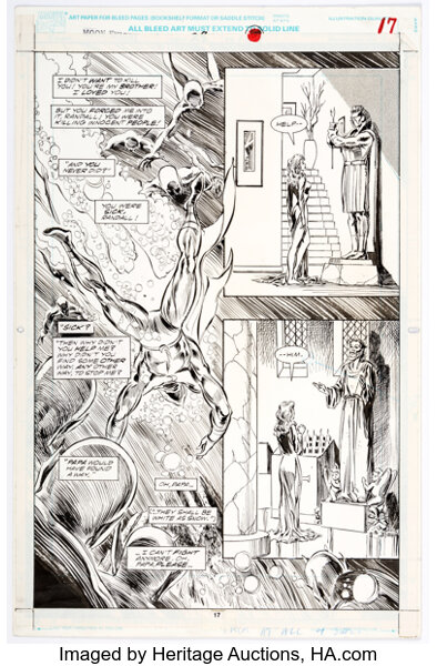 Original Comic Art:Story Page, Ron Garney and Tom Palmer Marc Spector: Moon Knight #28 Story Page 17 Original Art (Marvel, ...