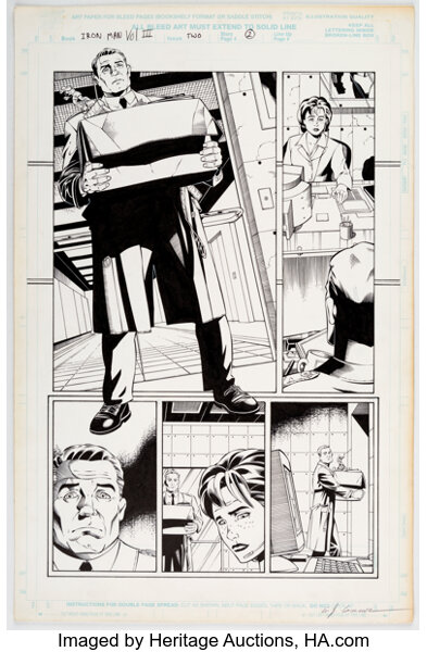 Original Comic Art:Story Page, Sean Chen, Eric Cannon, and others Iron Man #2 Story Page 2 Original Art (Marvel, 1998)....