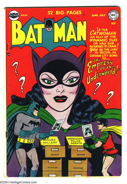 Batman #65 (DC, 1951) Condition: FN-. Off-white pages. Catwoman | Lot  #16084 | Heritage Auctions