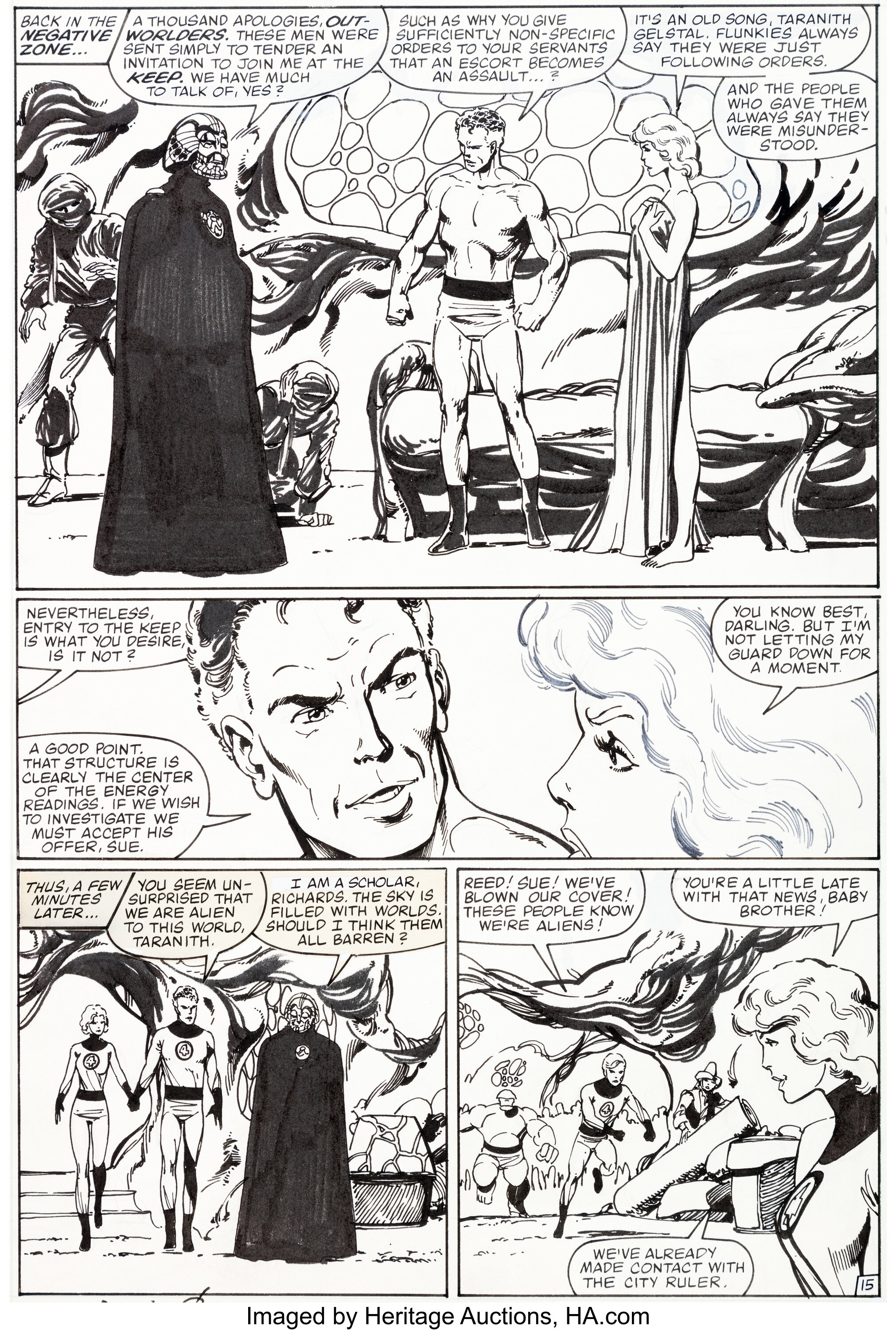 John Byrne Fantastic Four #254 Story Page 15 Original Art (marvel 