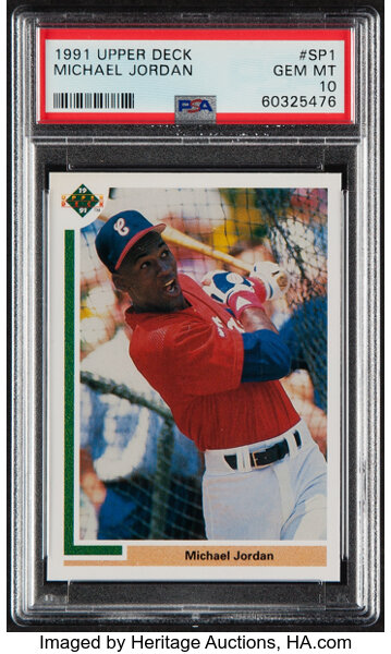 Michael Jordan Baseball Rookie Card 1991 Upper Deck #SP1 BGS 8.5