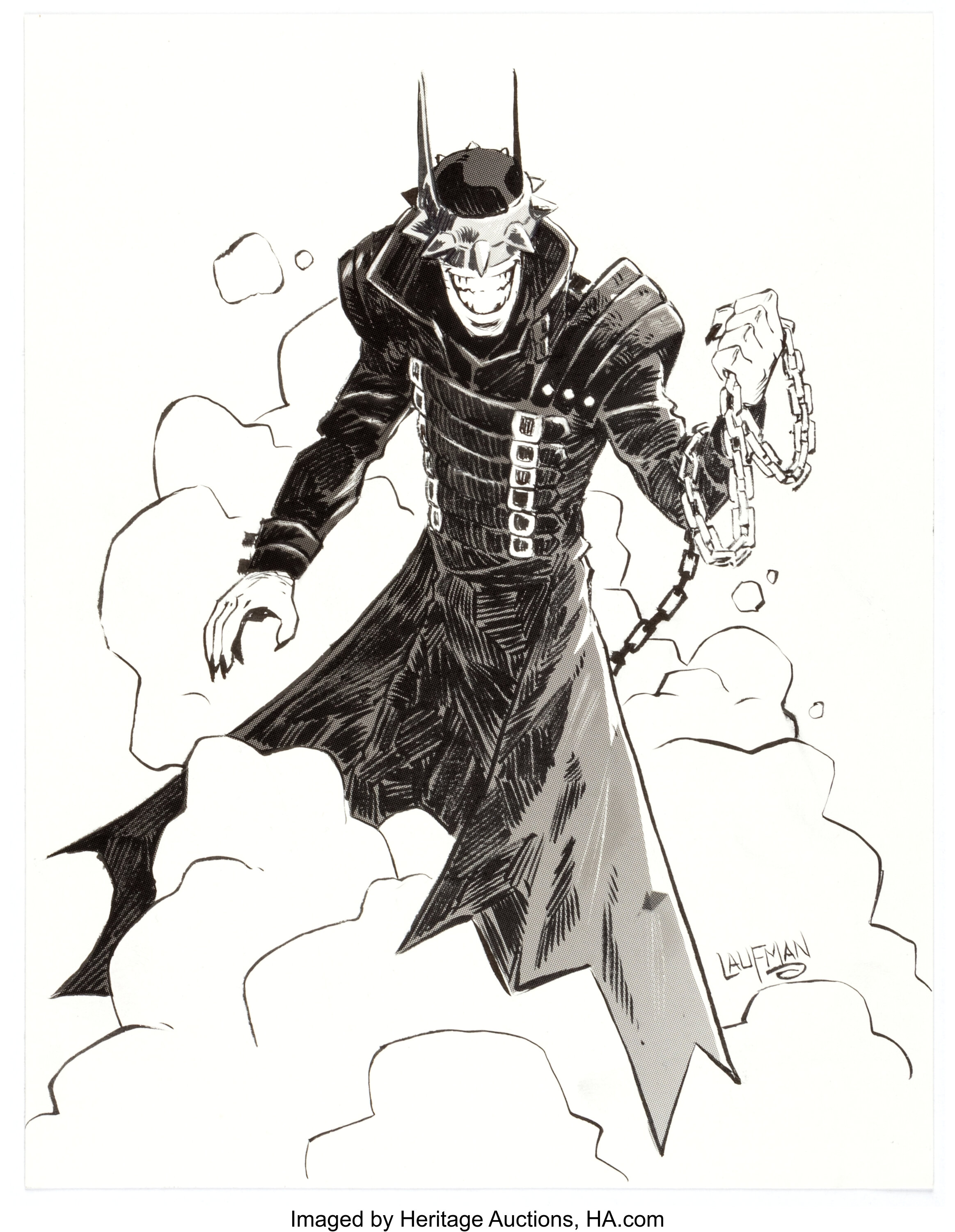 Derek Laufman The Batman Who Laughs Specialty Illustration Art (c. | Lot  #12009 | Heritage Auctions