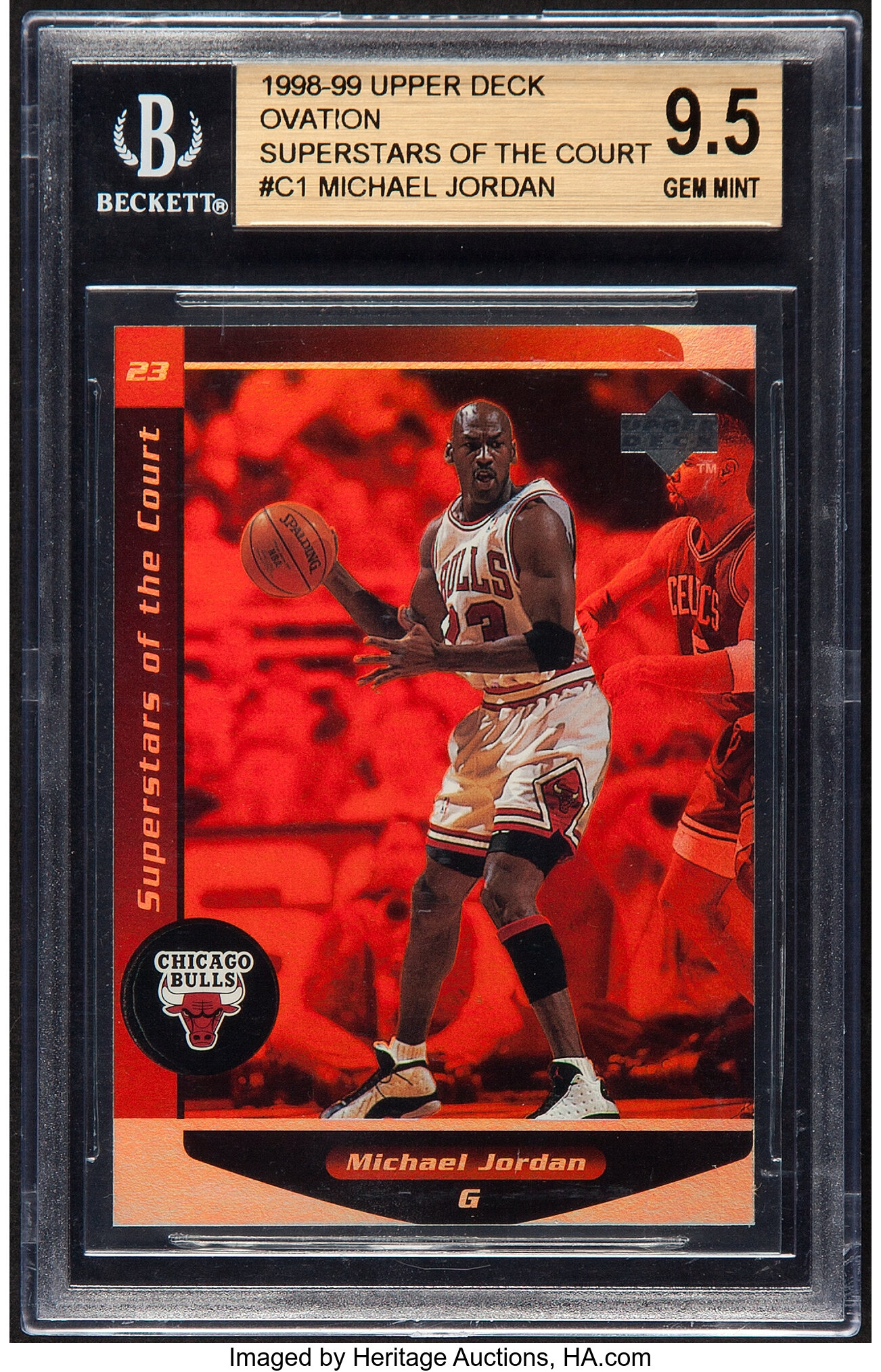 1998-99 Upper Deck Ovation Superstars Of The Court Michael Jordan