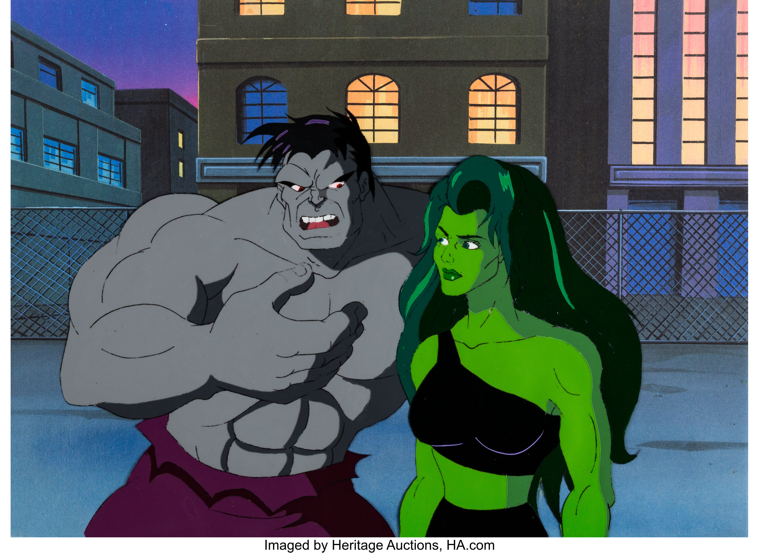 Asco Inflar Solitario The Incredible Hulk Grey Hulk and She-Hulk Production Cel (Marvel | Lot  #14011 | Heritage Auctions