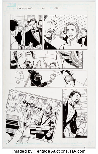 Original Comic Art:Story Page, Sean Chen, Victor Olazaba, and Scott Hanna Iron Man: I Am Iron Man! #2 Story Page 3 Original...