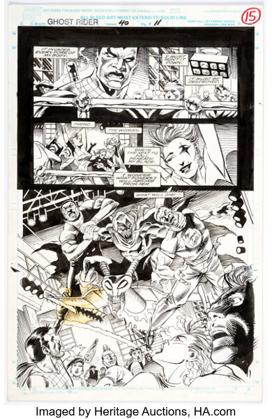 Original Comic Art:Story Page, Ron Garney and Chris Ivy Ghost Rider #40 Story Page 11 Original Art (Marvel, 1993).....