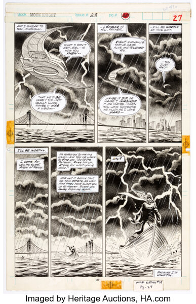 Original Comic Art:Story Page, Ron Garney and Tom Palmer Marc Spector: Moon Knight #28 Story Page 27 Original Art (Marvel, ...