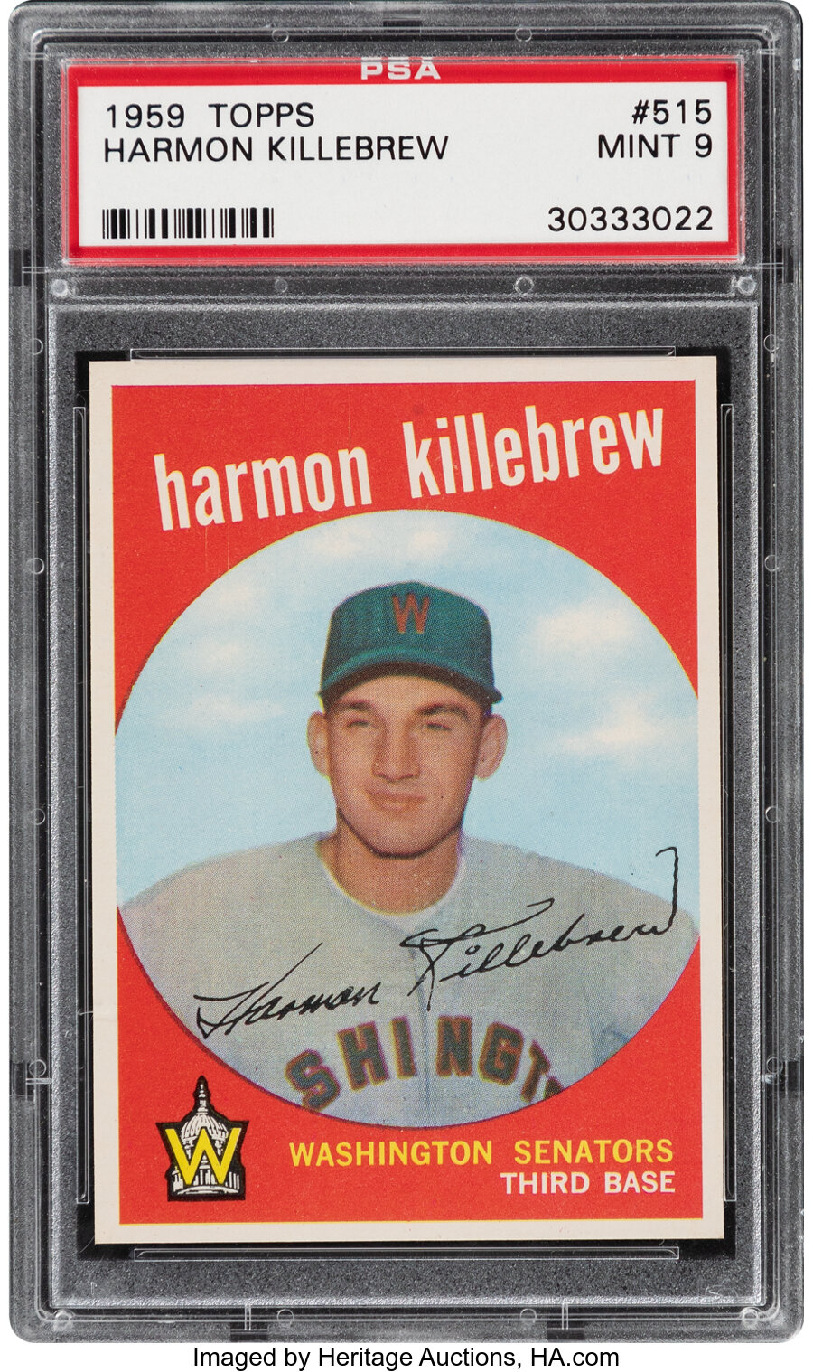 1959 Topps Harmon Killebrew #515 PSA Mint 9 - None Higher!