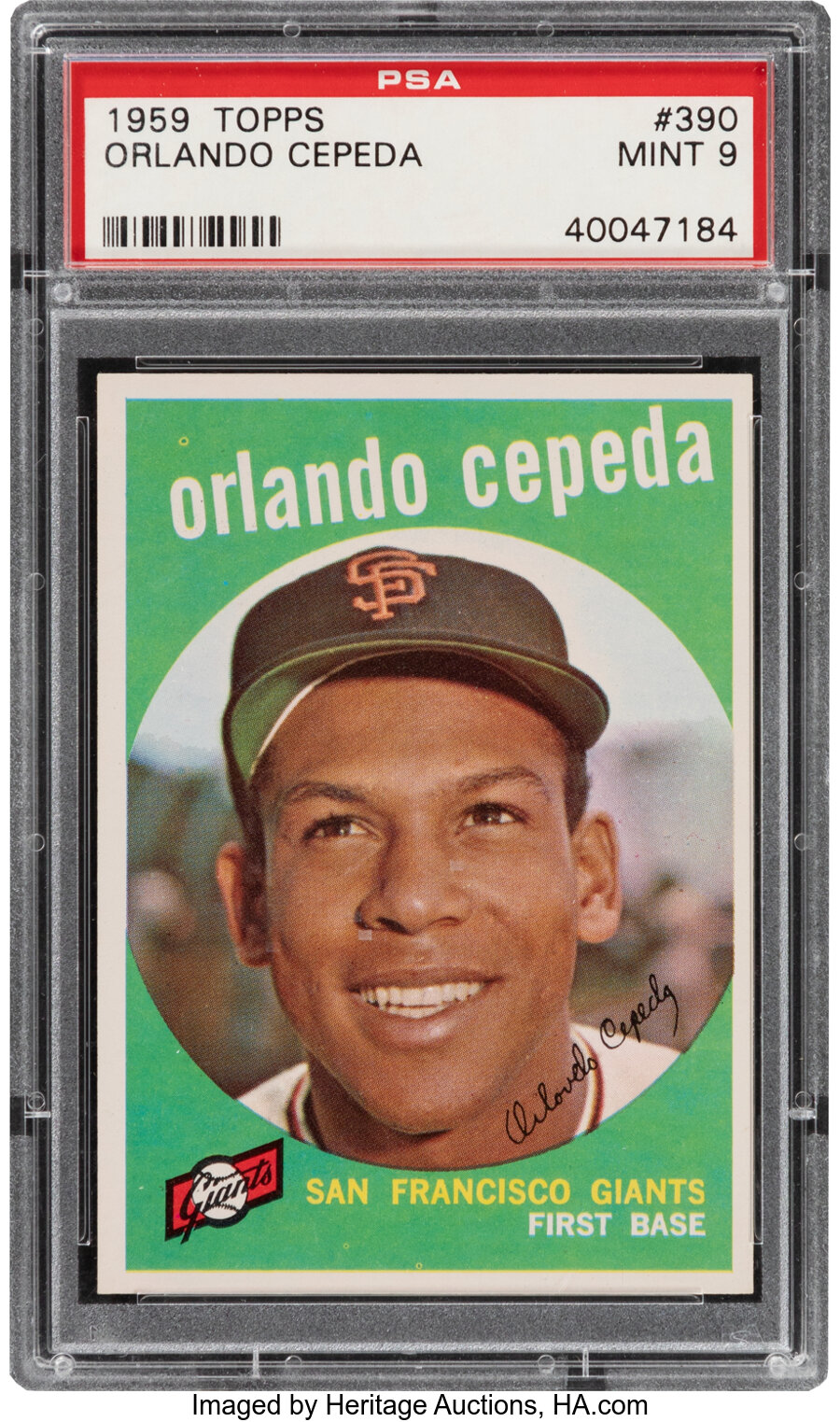 1959 Topps Orlando Cepeda #390 PSA Mint 9 - Two Higher