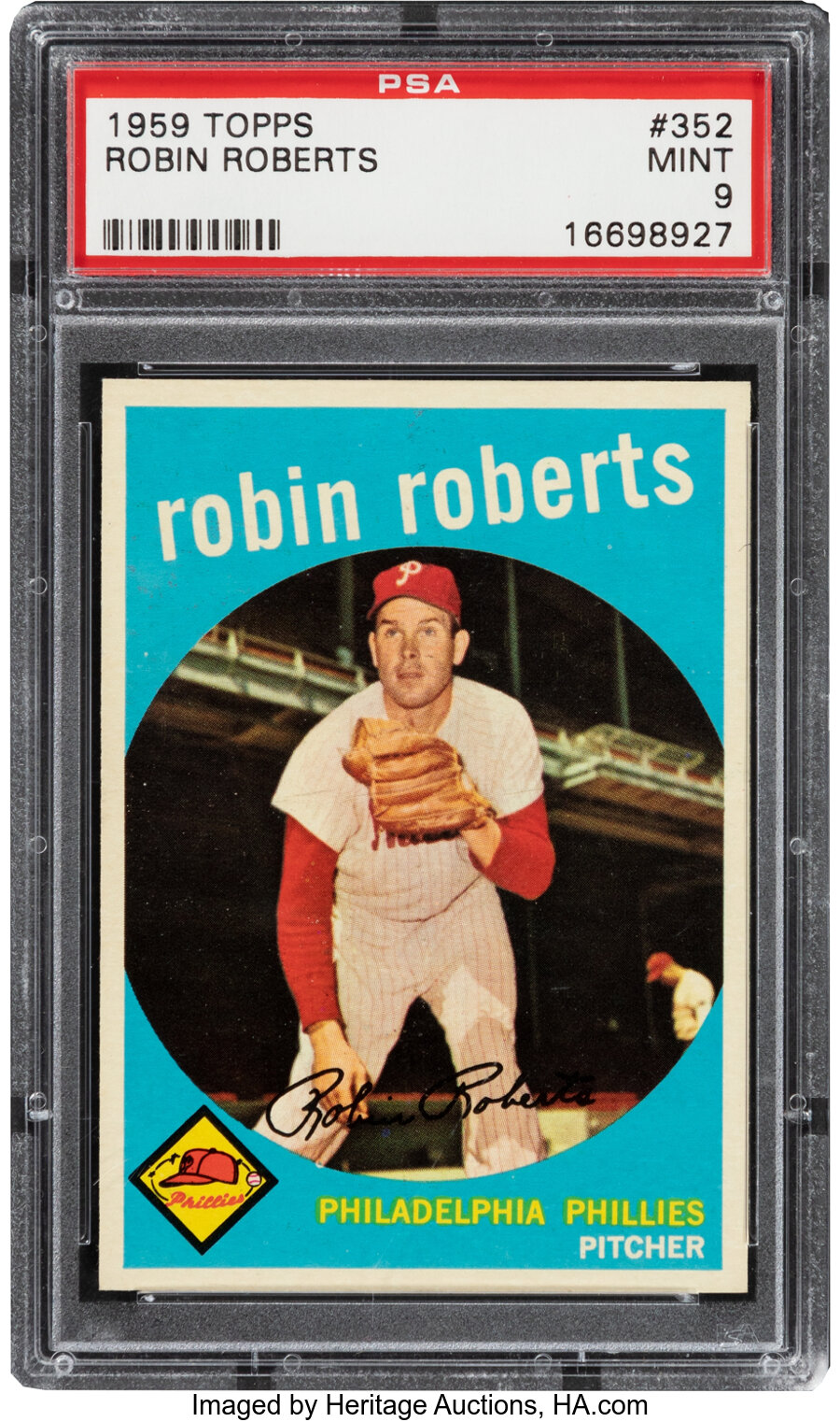 1959 Topps Robin Roberts #352 PSA Mint 9 - None Higher!