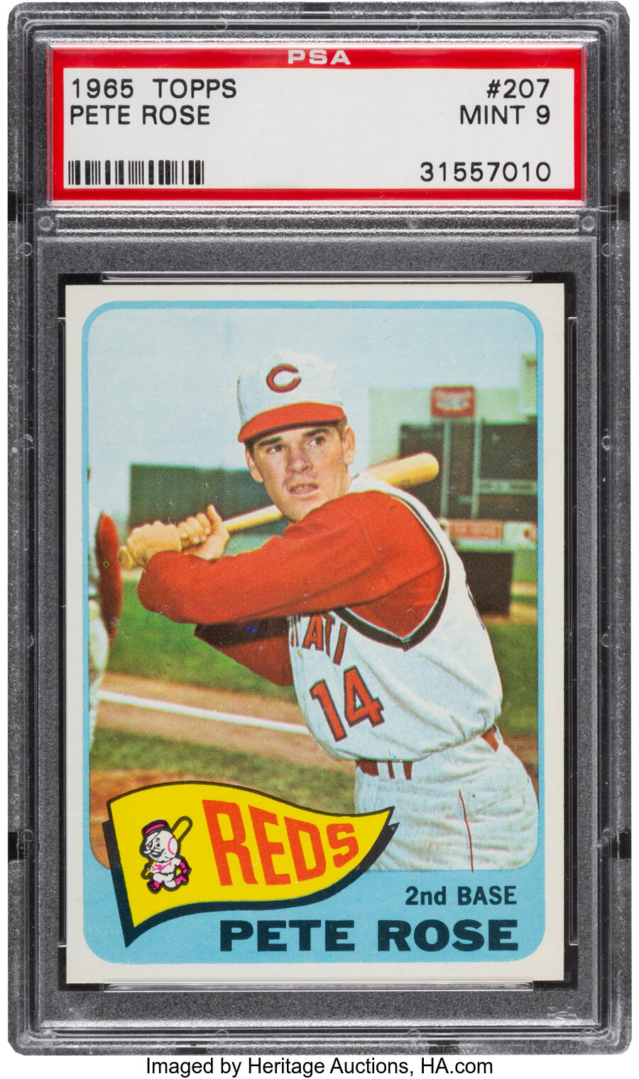 1965 Topps Pete Rose #207 PSA Mint 9 - Only Two Higher!