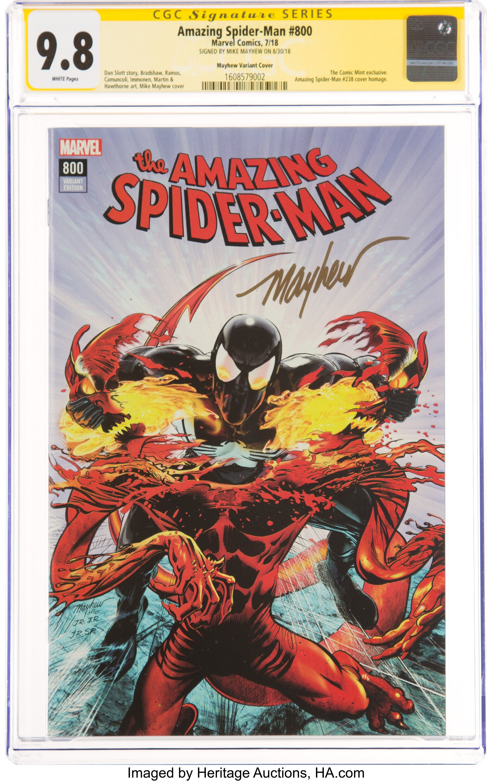 The Amazing Spider-Man #800 Mayhew Variant Cover - Signature | Lot #13107 |  Heritage Auctions