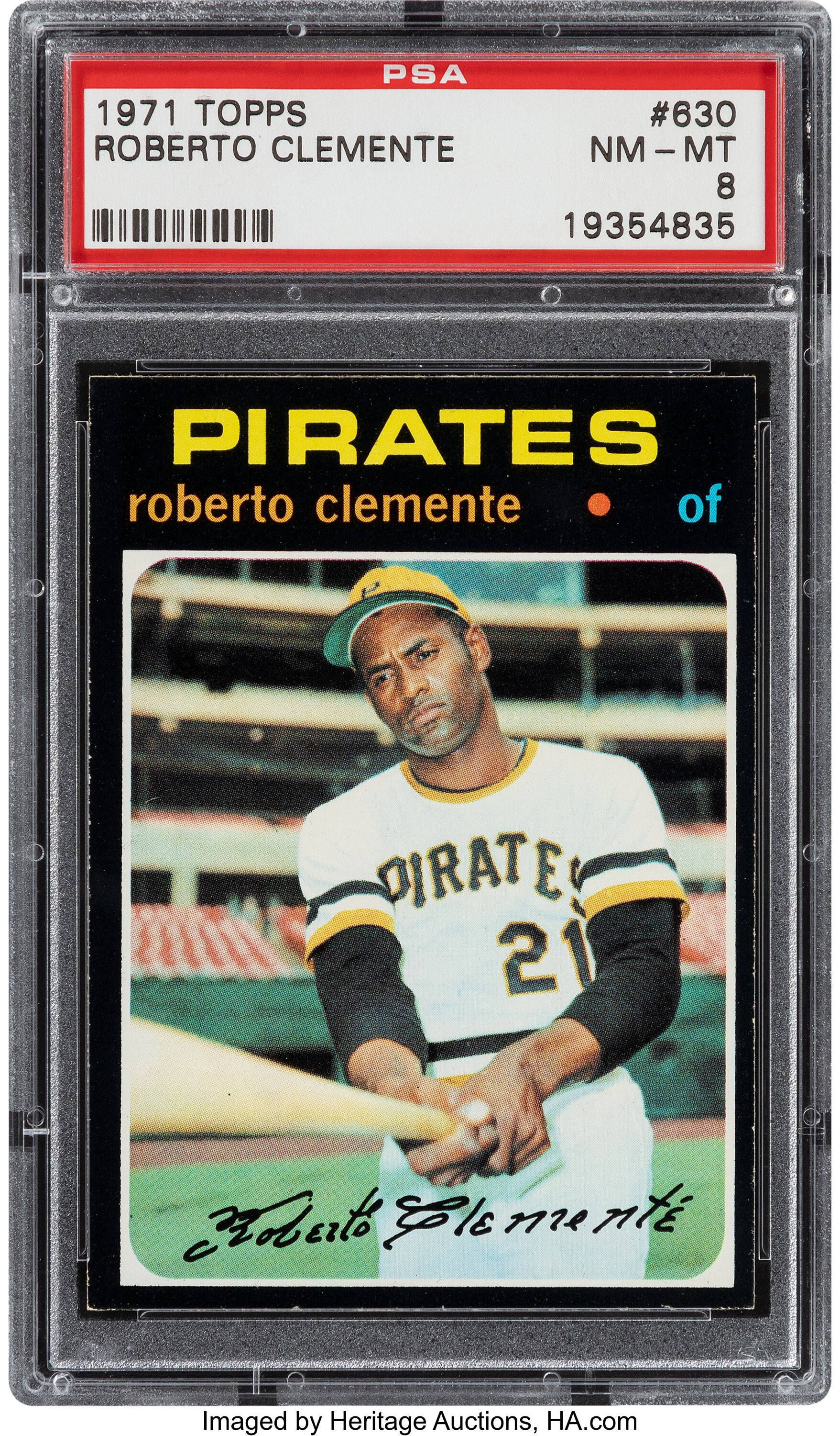 Roberto Clemente 1971 Topps #630 Baseball Card Canvas Print