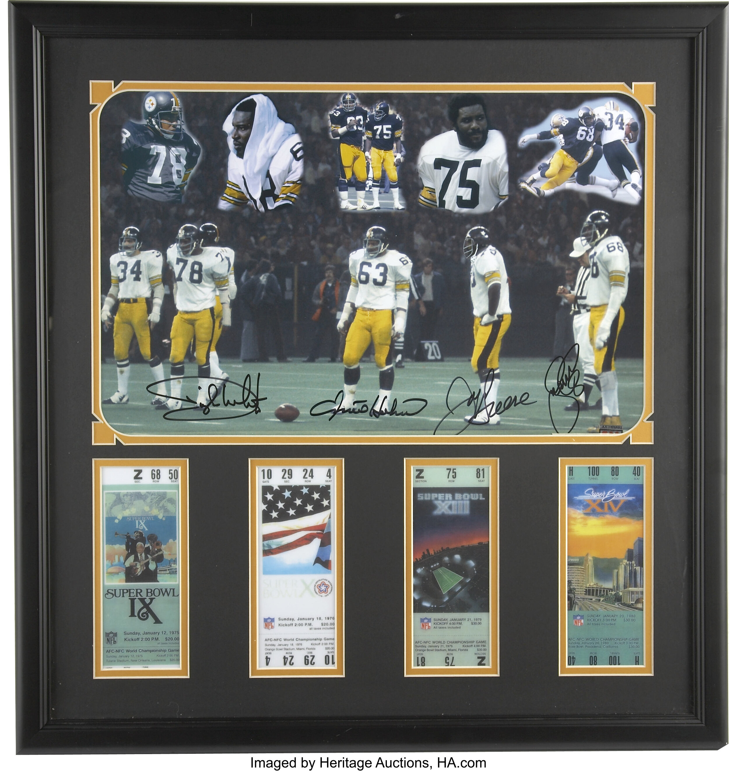 Pittsburgh Steeler Steel Curtain Signed Photograph. The 