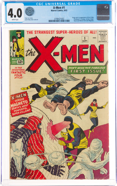 X Men 1 Marvel 1963 Cgc Vg 4 0 White Pages Silver Age Lot Heritage Auctions