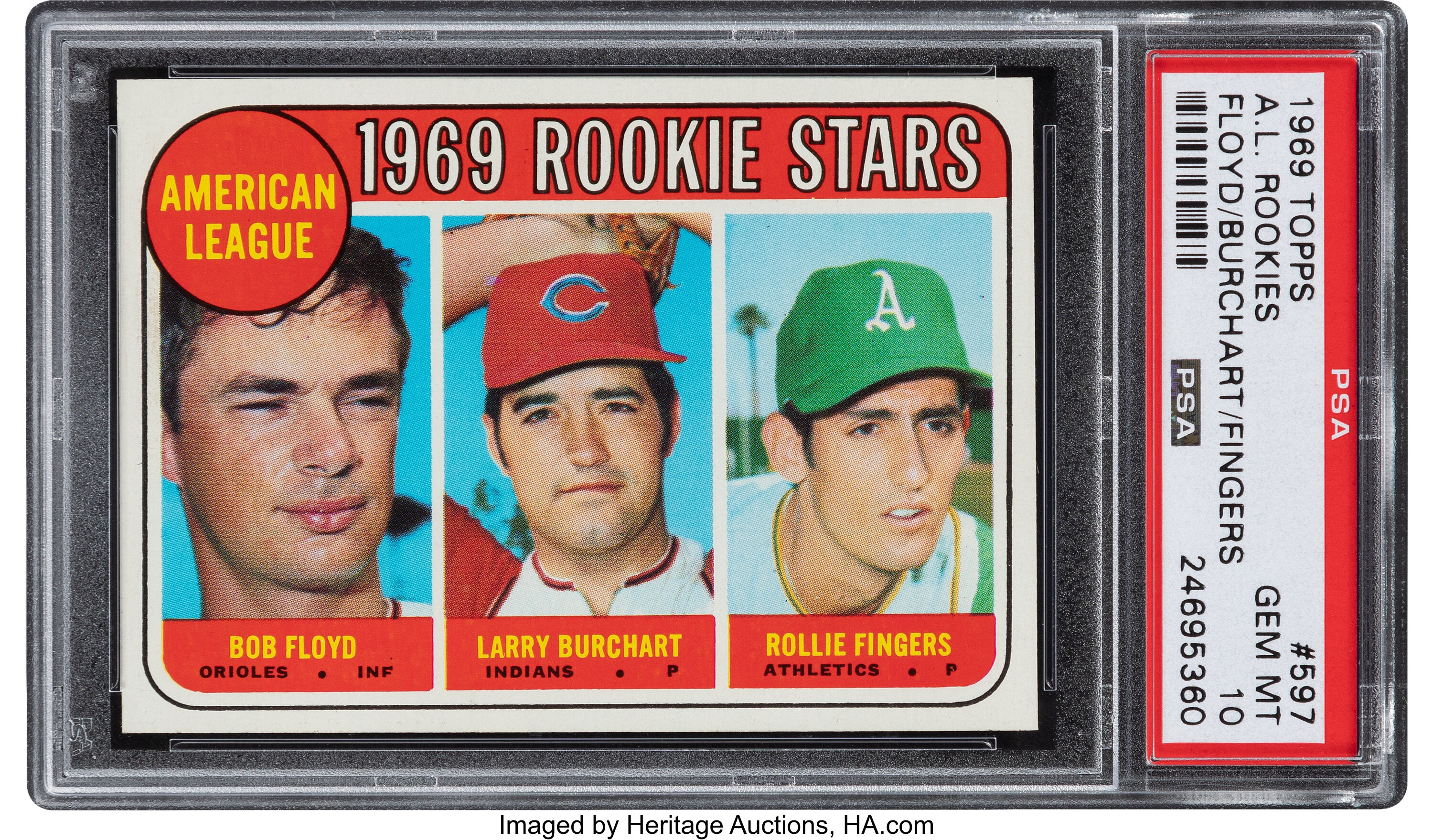 Sold at Auction: 1969 Topps Rollie Fingers #597 Rookie HOF