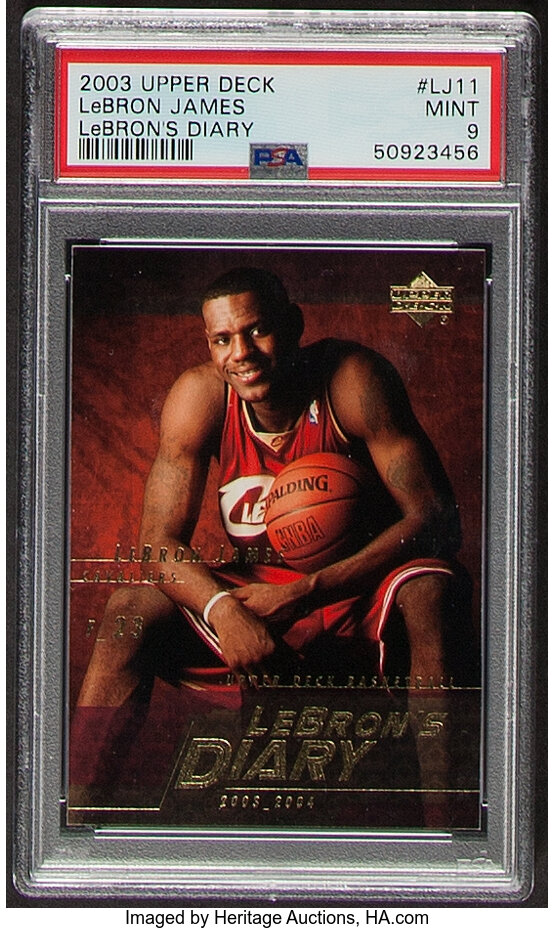 2003 Upper Deck LeBron's Diary LeBron James #LJ11 PSA Mint 9