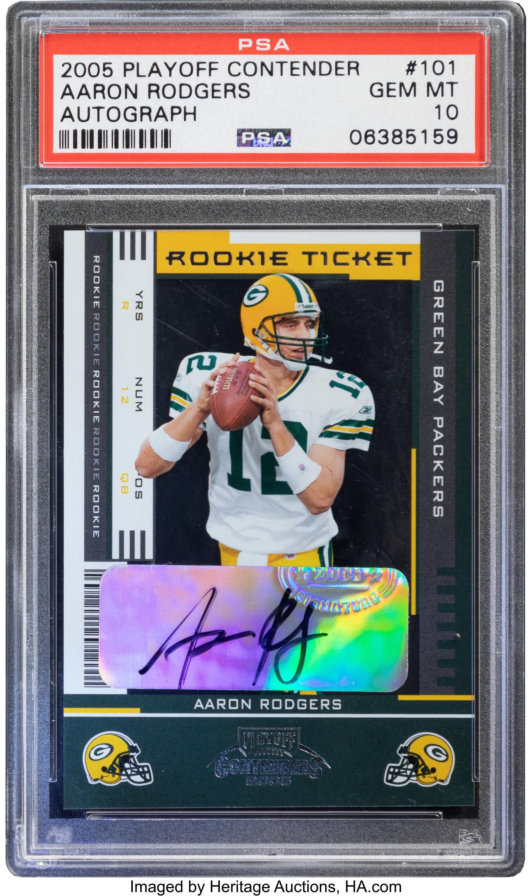 2005 Playoff Contenders Aaron Rodgers (Rookie Ticket Autograph) | Lot  #54951 | Heritage Auctions