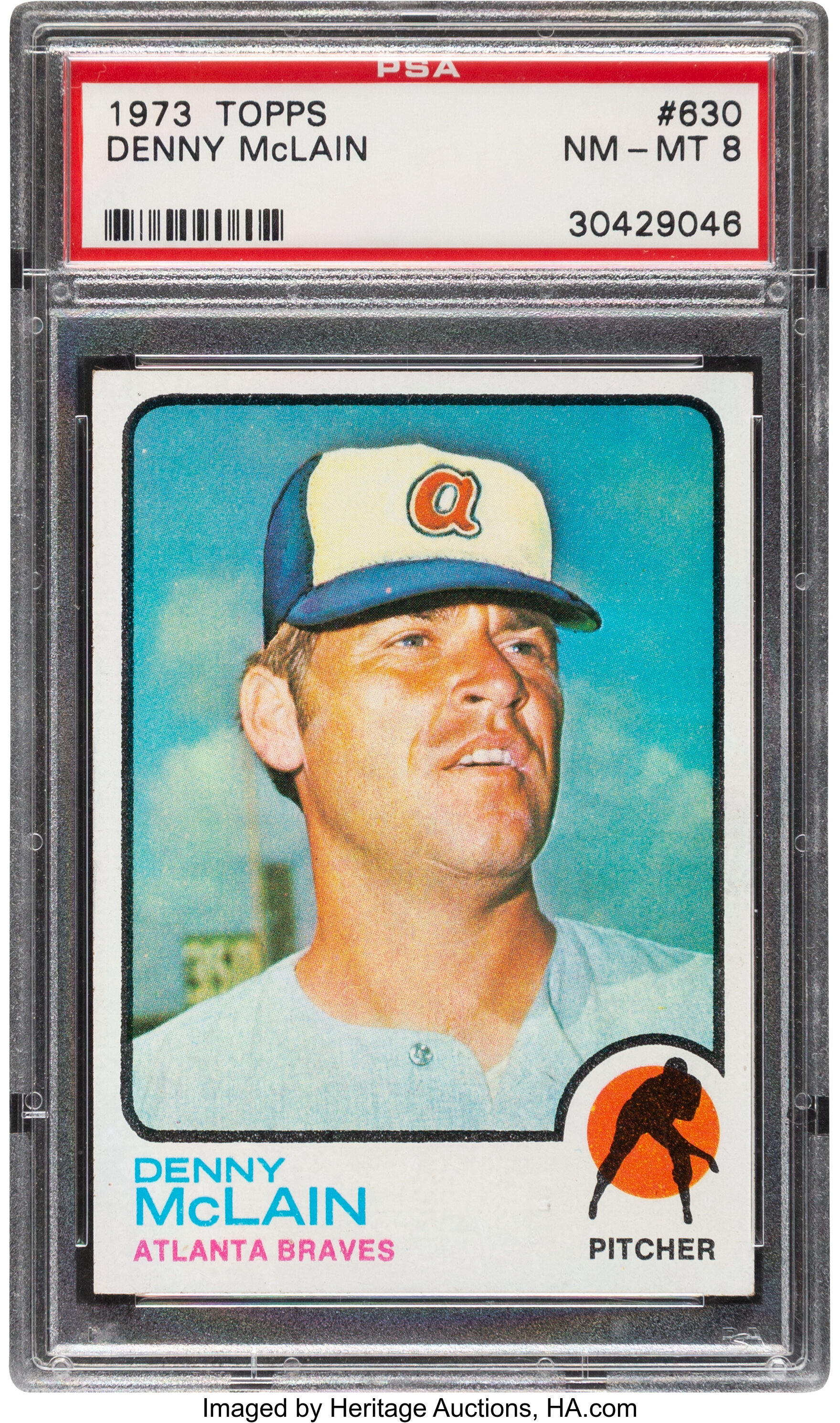 1973 Topps Denny McLain #630 PSA NM-MT 8.  Baseball Cards, Lot #51824