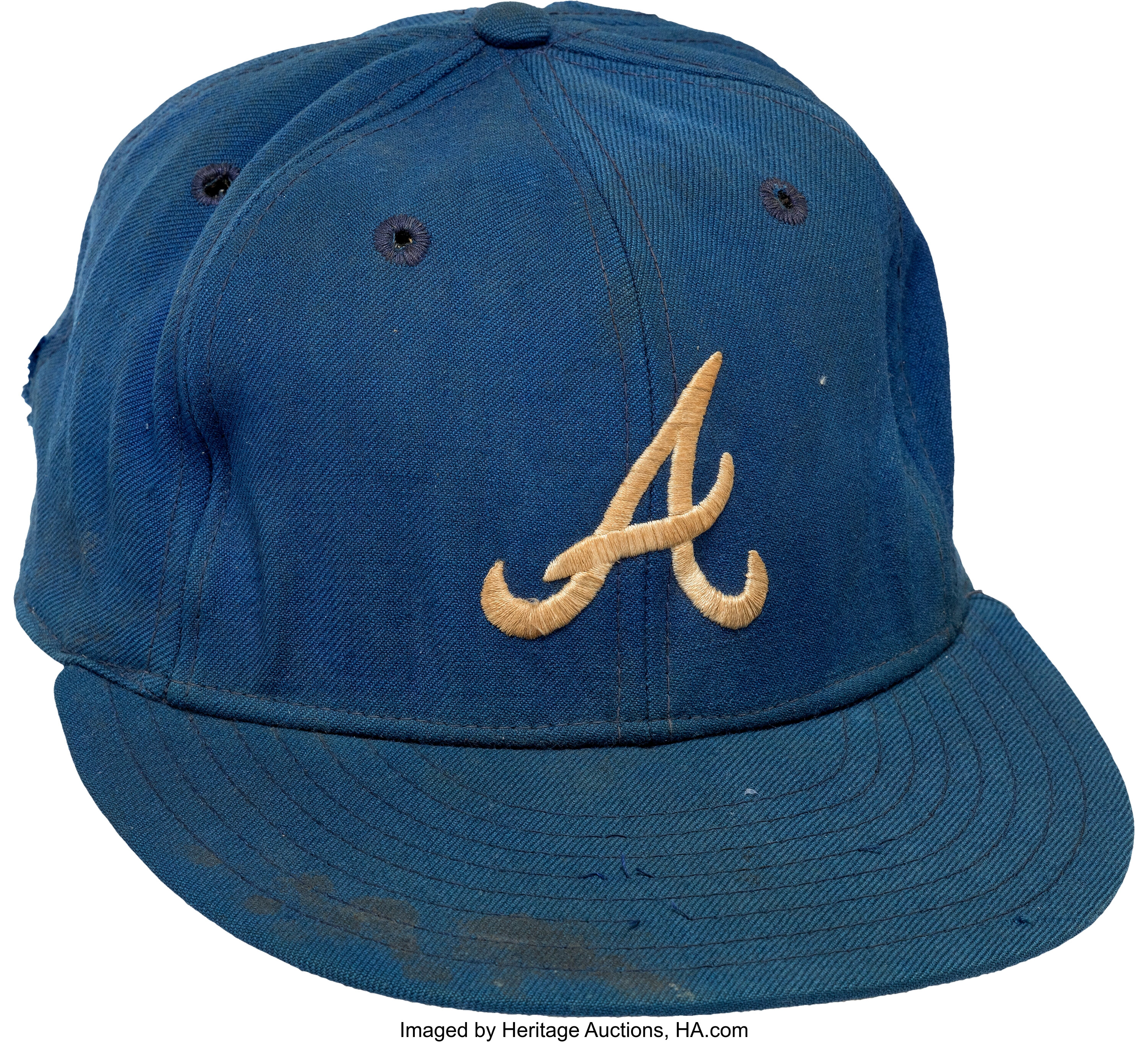 1981 Gaylord Perry Game Worn & Signed Atlanta Braves Cap.