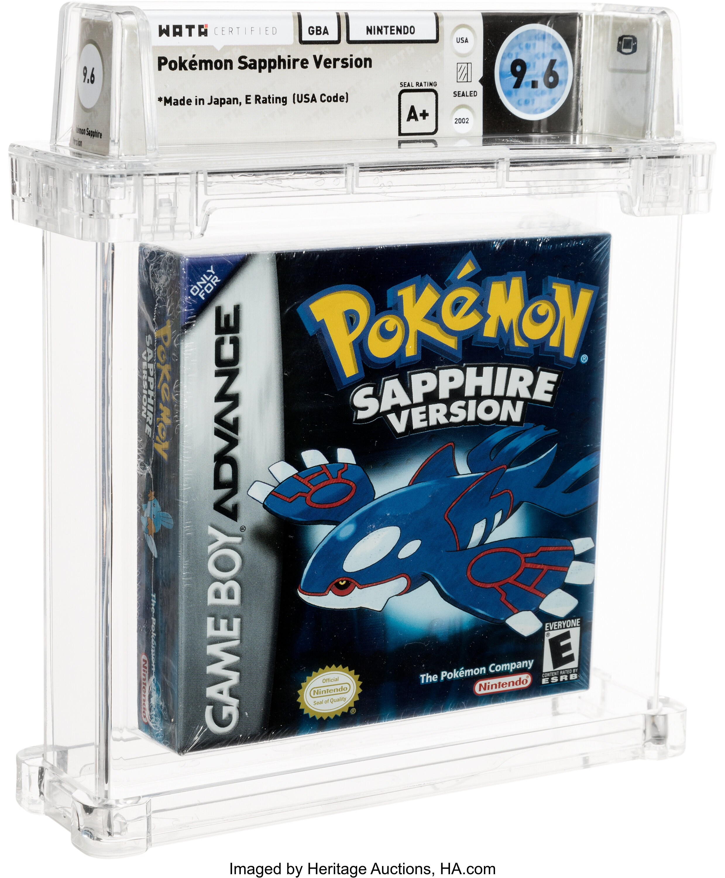 Pokemon Sapphire Version - Wata 9.6 A+ Sealed, GBA Nintendo 2002