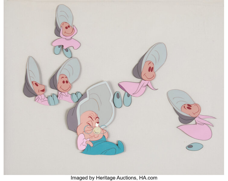 Alice in Wonderland Educational Film Baby Oysters Production Cel, Lot  #96194