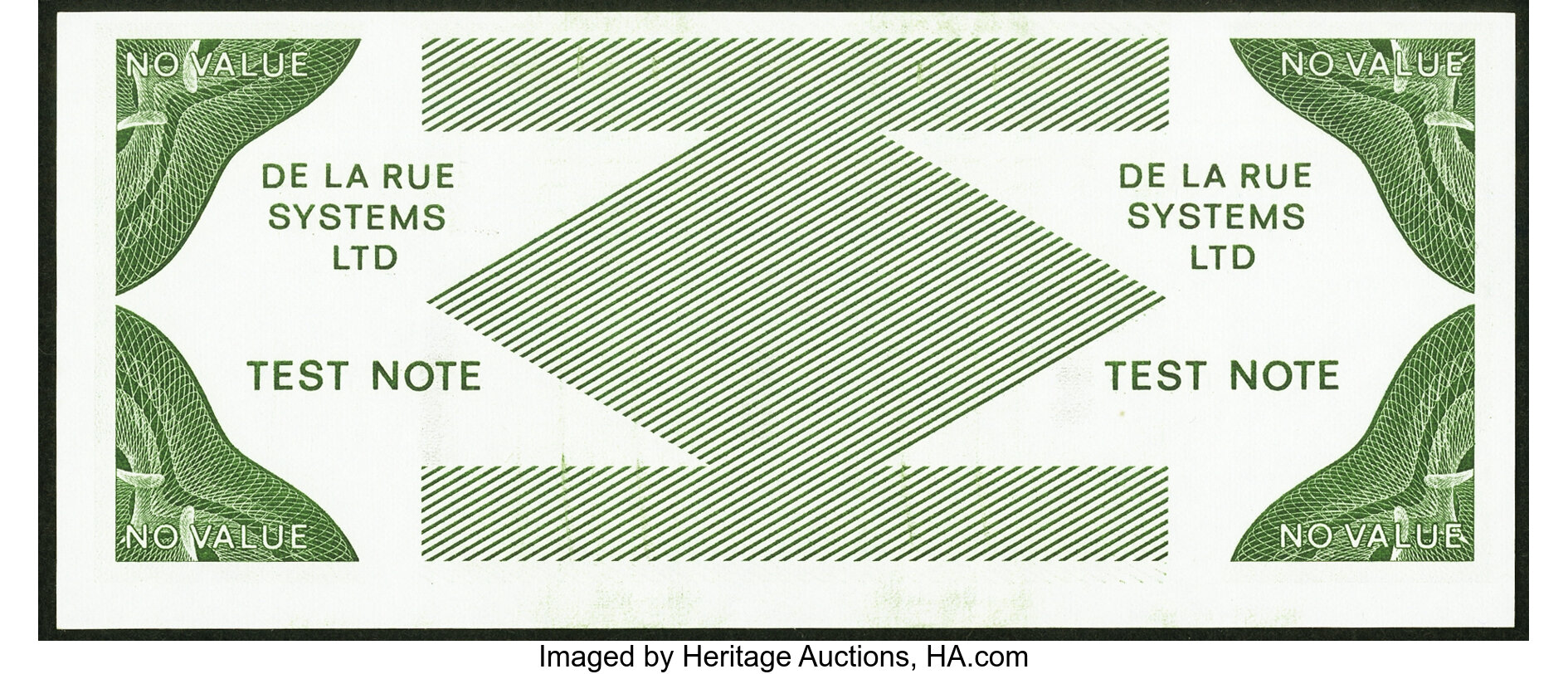 De La Rue Instruments/Systems LTD Test Note Choice Crisp | Lot #83134 ...