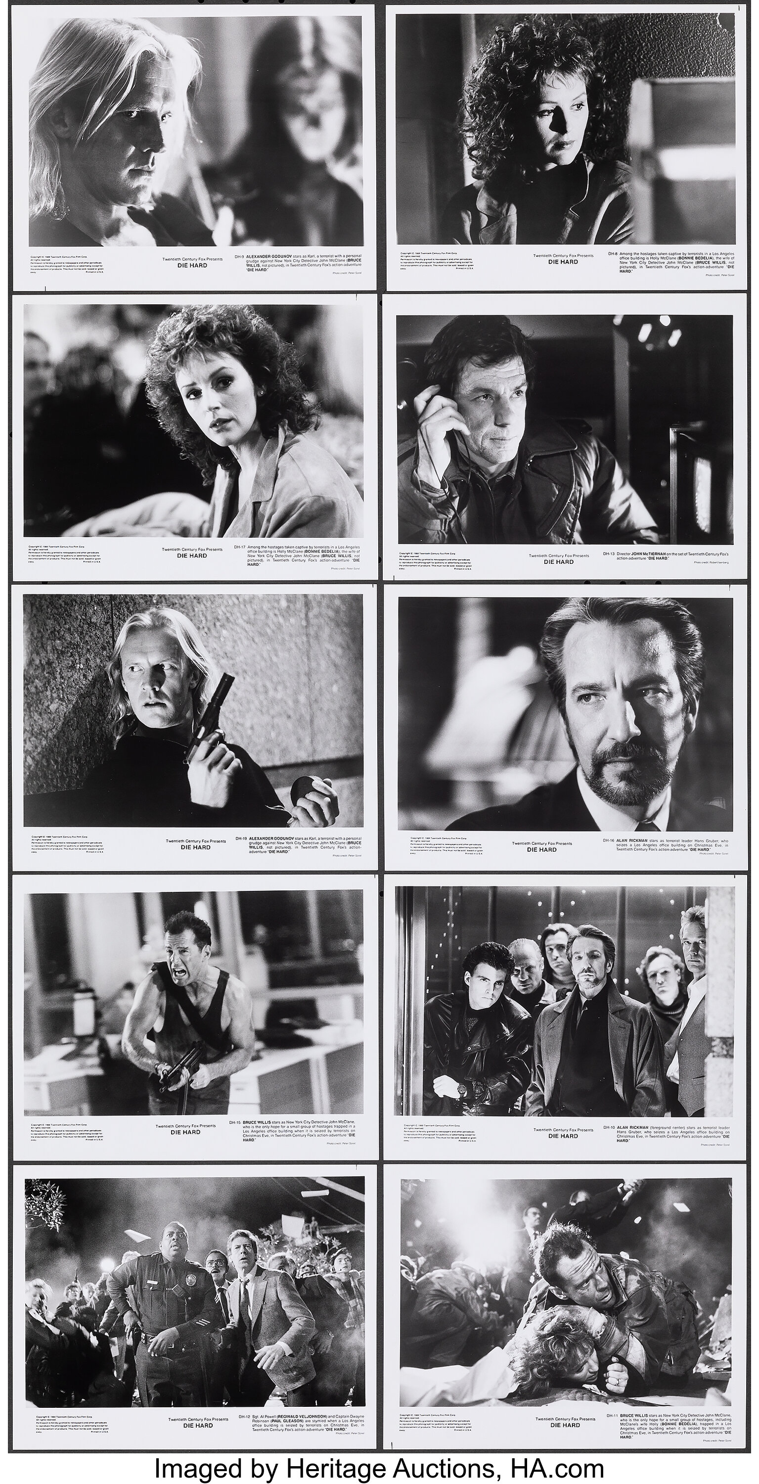 Die Hard (20th Century Fox, 1988). Very Fine+. Photos (18) (8" X | Lot  #53145 | Heritage Auctions
