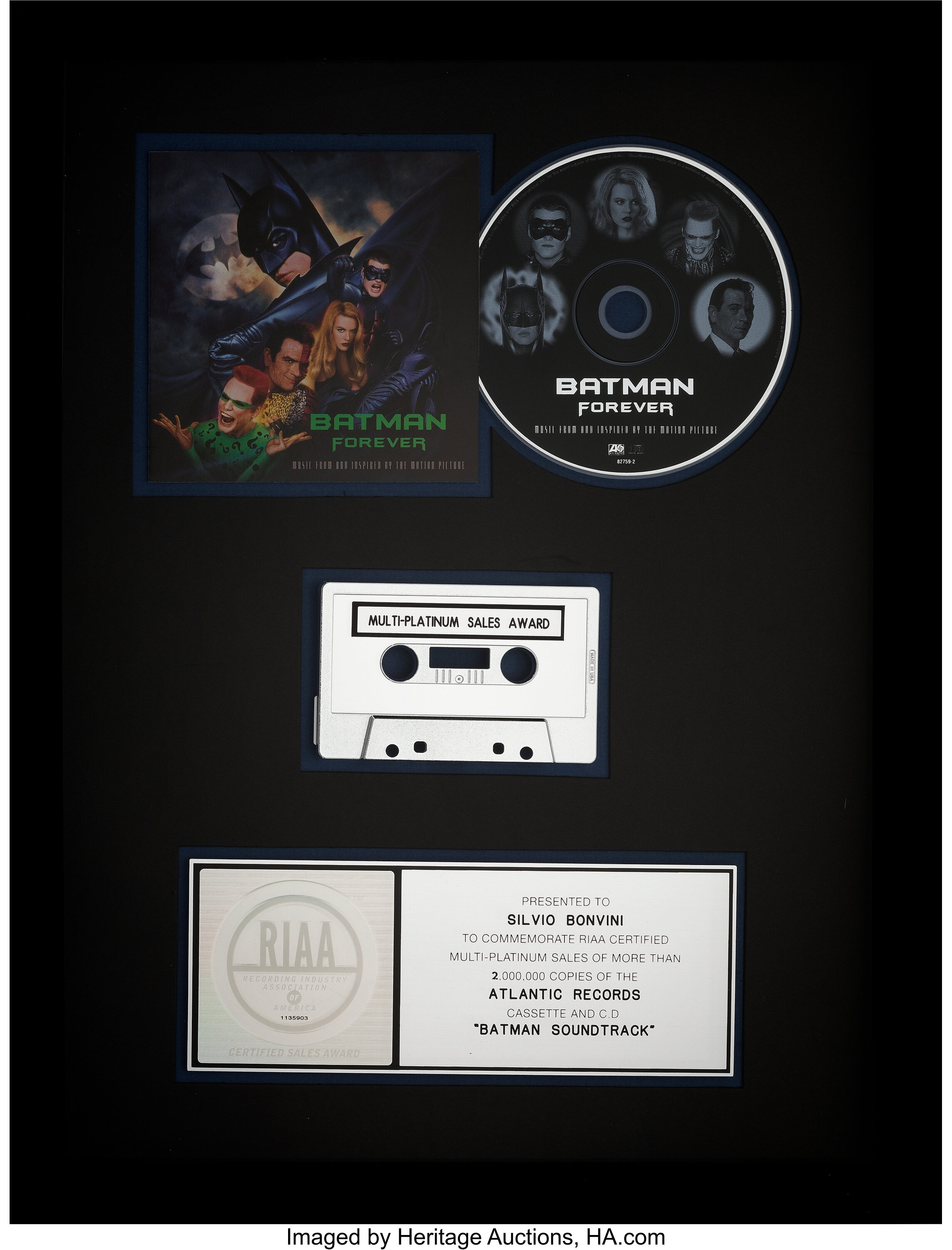 Batman Forever Soundtrack RIAA Hologram Multi-Platinum Sales | Lot #90273 |  Heritage Auctions